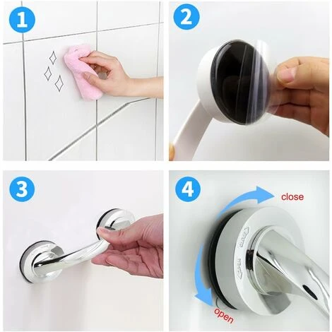 LangRay Toilet Grab Bar Door Handle Suction Cup Bathroom Shower Suction Cup Safety Handle For Senior - Image 4