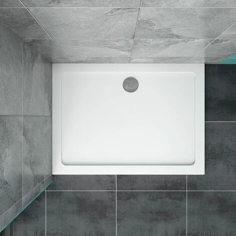 Acezanble New 1200x900x30mm Slimline Rectangle Shower Enclosure Stone Tray Free Waste - Image 3