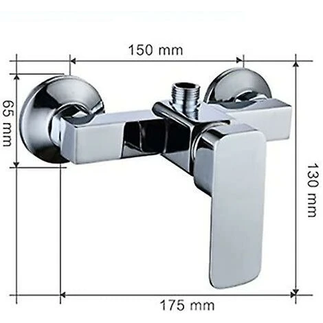 Modern Chrome Wall-mounted Shower Tap With Shower Mixer For Cold And Hot Water - Image 5
