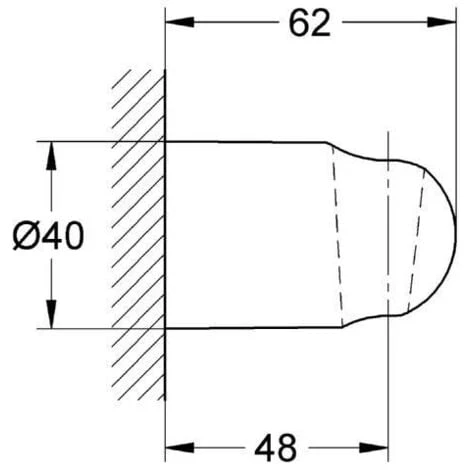 Grohe Relexa Wall Hand Shower Holder (28605000) - Image 2