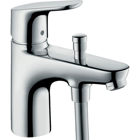 Hansgrohe Focus Single Lever Bath And Shower Mixer Monotrou With 2 Flow Rates, Chrome (31938000)