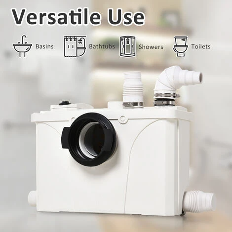 HOMCOM Sewage Pump 600W Dirty Waste Water Marine Toilet W/Cistern Disposal - Image 4