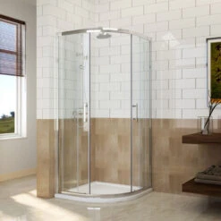 ELEGANT 1000x1000mm Quadrant Shower Enclosure Sliding Shower Screen 6mm Easy Clean Safety Tempered Glass