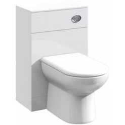 Duchy Alaska Back To Wall WC Toilet Unit 500mm Wide - Gloss White