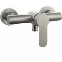 Wall-mounted Stainless Steel Shower Mixer Tap With Single Lever For Cold And Hot Water