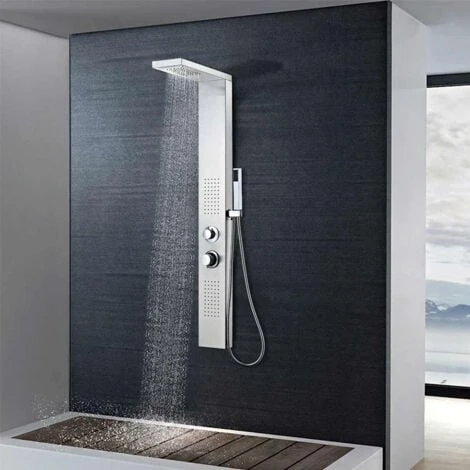Shower Panel System Stainless Steel Square VidaXL - Image 2