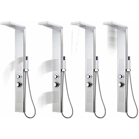 Shower Panel System Stainless Steel Square VidaXL - Image 4