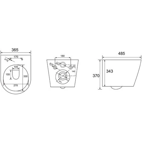 Matt Black Rimless ECO Wall Hung Toilet Pan, Seat & GROHE 38772001 Rapid 1.13m SL 3-in-1 WC Cistern Frame Inc. Plate - Image 4