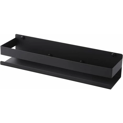 Shower Shelf Black, Bathroom Shelf Wall Mounted, Shower Caddy Screw Mounted Stainless Steel 40CM