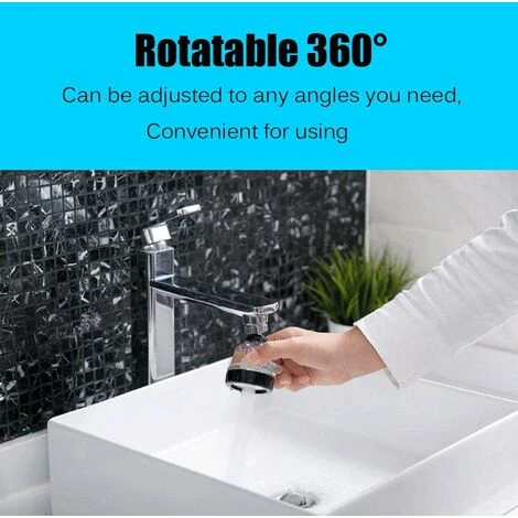 360°Swivel Faucet Tap Aerator, Adjustable 3 Mode Water-Saving Faucet Splash-Proof Filter Tap Booster For Bathroom Kitchen - Image 2