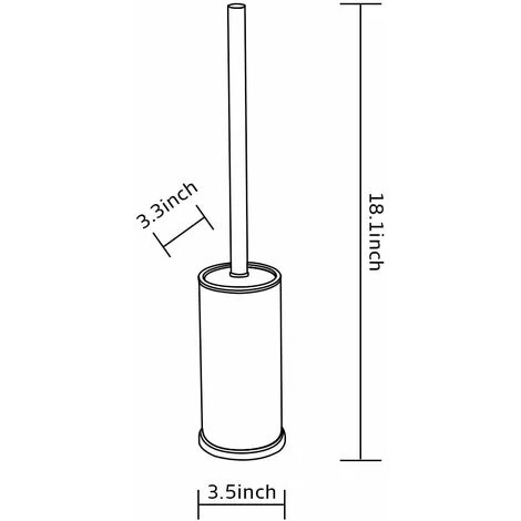 Black Toilet Brush Holder, Toilet Brush Black Aluminum Round Toilet Bowl Brush And Holder For Bathroom - Image 5