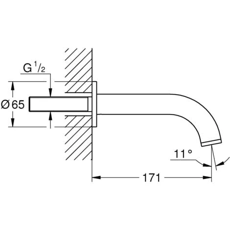 Grohe Atrio Bath Spout, Chrome (13139003) - Image 2