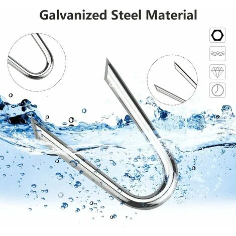 140 Pieces Galvanized Steel Spikes Fence Spikes Wire Mesh Spike 1.2x1.9cm U-shaped Fence Nail Staples For Fence Galvanized Clip Wire Mesh For Netting - Image 3