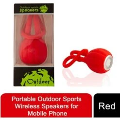 Portable Outdoor Sports Wireless Speakers - Red