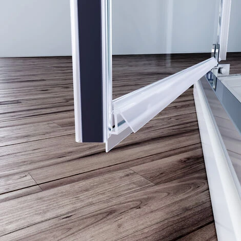 ELEGANT 900x900mm Semi-Frameless Pivot Pentagonal Shower Enclosure With Tray 8mm Tempered Glass Corner Shower Cubicle Door With Tray And Waste - Image 4