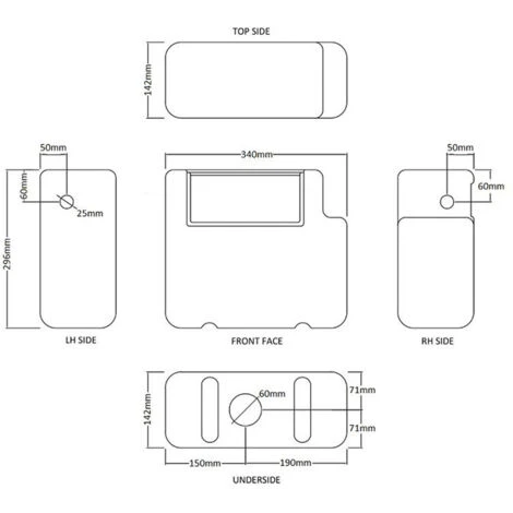 Colore Concealed Cistern With Front Access And Square Matt Black Modern Dual Flush Push Button - Image 2