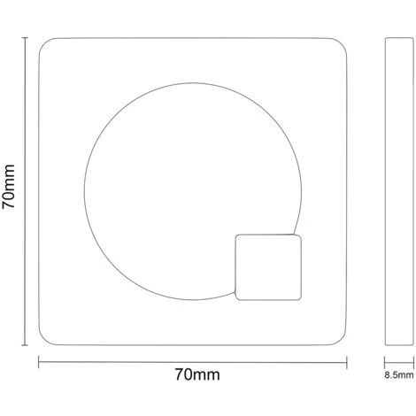 Colore Concealed Cistern With Front Access And Square Matt Black Modern Dual Flush Push Button - Image 3