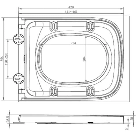 Rak Series 600 Soft Close Toilet Seat Quick Release Genuine Rak Toilet Seat - Image 2