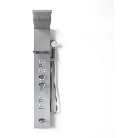 Livingandhome Wall Mounted Thermostatic Mixer Shower Panel Tower With Shelf - Image 3