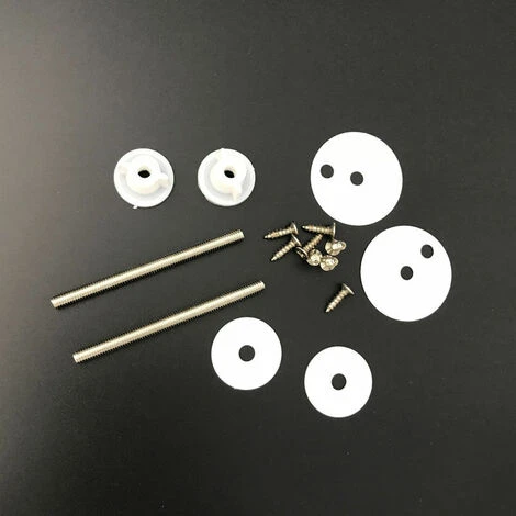 Toilet Seat Hinge, Set Of Replacement Toilet Seat Hinges With Zinc Alloy Fixings - Image 3