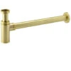 Brushed Brass Basin Sink Bottle Trap Waste Adjustable 1 1/4 Solid Brass