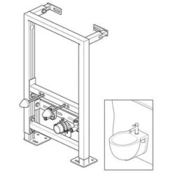 Wall Hung S-Frame Bidet Frame Kit Ex-Bathstore
