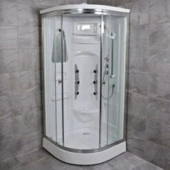 Shower Enclosure Cubicle Cabin Cubicle With Body Jets / Non Steam No Electrics