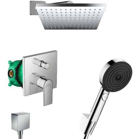 Hansgrohe Vernis Shape Pulsify All-in-one Concealed Shower Set With 230 XXL Overhead Shower + Performance 3-jet Hand Shower
