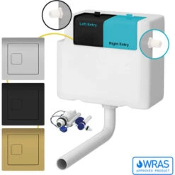 Right Entry Cistern & Chrome Button
