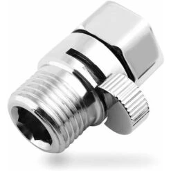 1/2 Brass Shut-Off Valve For Shower Head, Outside Shut-Off Valve, Brass Shut-Off Valve, Angle Valve, Chrome Shut-Off For Shower Head