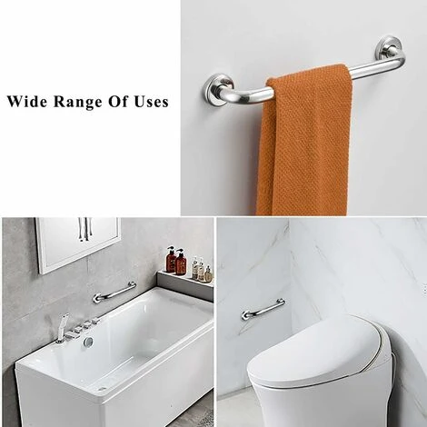Shower Grab Bar 30 Cm (x2 Units), Safety Shower Handle, Handicapped WC Grab Bar, Toilet Grab Bar, Shower And WC Grab Bar - Image 2
