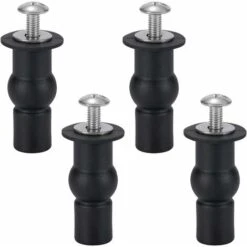 Toilet Seat Fixing Toilet Seat Hinge Fixing Toilet Seat Screws For General Toilet Seats 4 Pieces Black