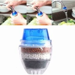 Mini Faucet Water Filter Faucet Water Purifier For Diameter 1.6-1.9cm Round Faucet（Random Color）