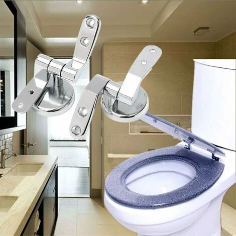 Charniere Abattant WC Fixations De Remplacement Charniere Abattant En Alliage De Zinc WC Siège Charnière Pour Bois Résine MDF Abattant WC - Image 2