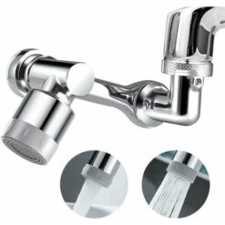 1080° Pivotant Mousseur Robinet, Robinet Cuisine Douchette Avec 2 Modes De Pulvérisation, Universel Laiton Massif Embout Robinet Accessoires, Aérateur Pour Robinet Pour Évier De Salle De Bain