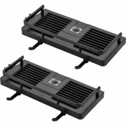 Shower Shelf No Drilling Hanging Shower Shelves Shower Accessory Holders With Two Hooks And Shower Head Hook For Suit [22mm-25mm] Rail, Pack Of Two