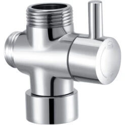 ENKI D01 Shower Diverter Valve Chrome For Rigid Riser Handset Hose 3/4" Exposed