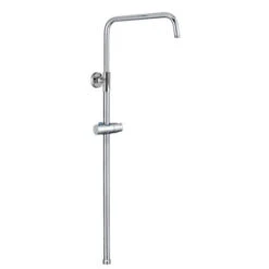 ENKI, Carre, G03, Shower Adjustable Rigid Riser Rail Angled Stainless Steel, Chrome