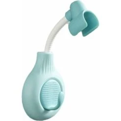 Bathroom Wall Mounted Shower Head Holder 360 Degree Adjustable Self Adhesive Shower Head Holder With Hook Holder, Green