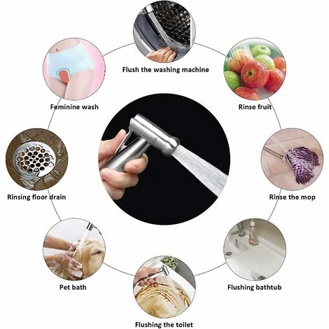Bidet Toilet Sprayer/stainless Steel Handheld Sprayer With Hook, Easy To Install, For Personal Hygiene And Basin Toilet Sprayer - Image 4