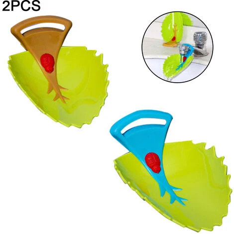 2PCS Faucet Cover, Leaf Design Safety Faucet Extender For Children Toddler Kids Hand Washing Baby Kids Hand Wash Holder Bathroom Sink - Image 2