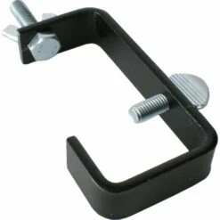 QTY 1x Black 50mm Steel Hook Lighting C / G Clamp Truss Bar Stage Bracket Lights