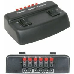 2 Port Zone Stereo Speaker Selector Splitter Switch 100w Audio Distribution Box