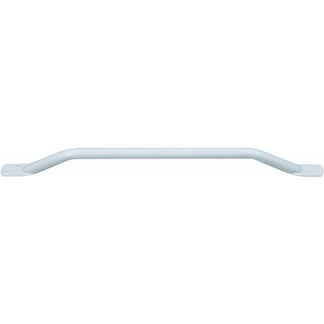 White Steel Pipe Grab Bar - 700mm Length - Rounded Safety Ends - Epoxy Coating - Image 5