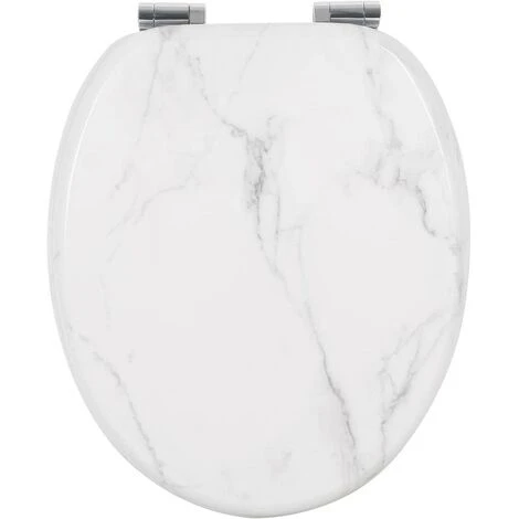 WOLTU Wooden Toilet Seats Soft Close WC Seat Hinge Ideal For Standard Toilet Granite