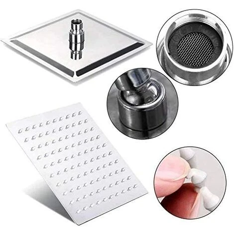 LED 16 Inch Rainfall Shower Head Square Ultra Thin Temperature Sensor 3 Colors Changing Chrome Polished Stainless Steel - Image 5