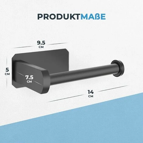 Flawless Porte Papier Toilette Non Percé Collection Premium Models Colle Sur Porte Paper Toilet (noir) - Image 3