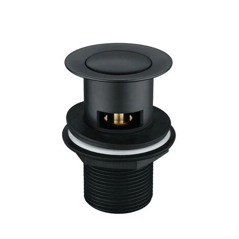 Matt Black Curve Waterfall Cloakroom Basin Mixer Tap Sink Mono Bathroom + Waste - Image 3