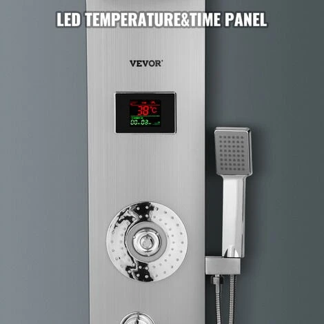 Thermostaic Shower Panel Column Tower LED Waterfall Massage System Body Jet - Image 4