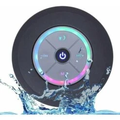 Bluetooth Shower Speaker, IPX7 Bluetooth Shower Radio With Fully Waterproof FM Radio, Hands-Free Speakerphone, Powerful Suction Cup For Golf, Beach, Shower And Home